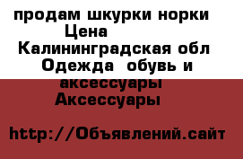 продам шкурки норки › Цена ­ 1 200 - Калининградская обл. Одежда, обувь и аксессуары » Аксессуары   